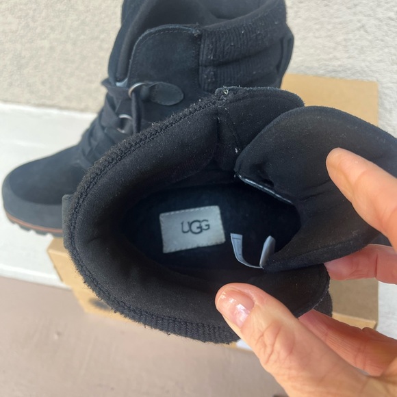 UGG Women's Black Lace Up Wedge Boots 8.5 - Picture 3 of 5